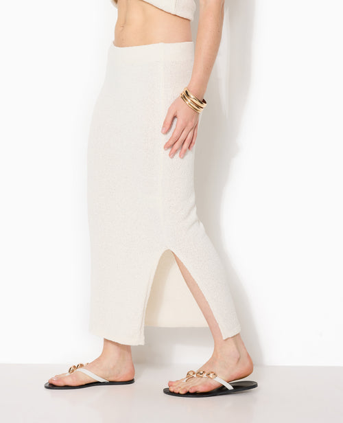 Jupe droite en maille effet bouclette - PIMKIE - 3