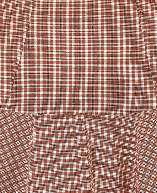 Jupe courte patineuse motif carreaux - PIMKIE - 9