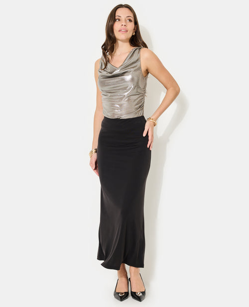 Jupe longue en maille fluide - PIMKIE - 1