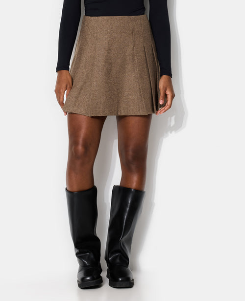 Jupe courte plissée motif chevrons - PIMKIE - 5