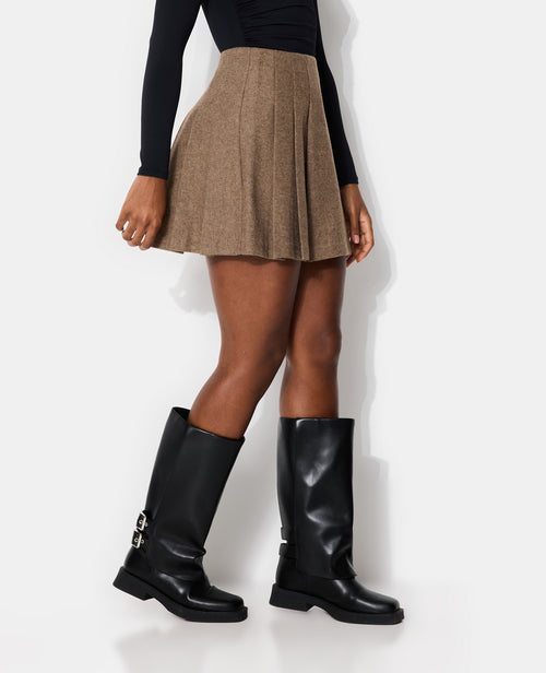 Jupe courte plissée motif chevrons - PIMKIE - 7