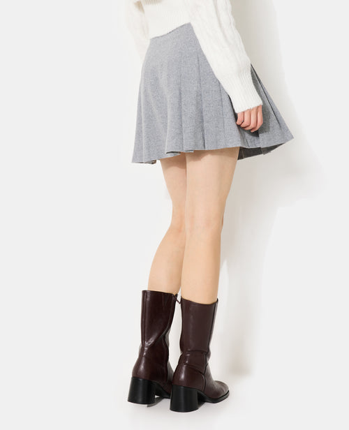 Jupe courte plissée avec laine - PIMKIE - 6