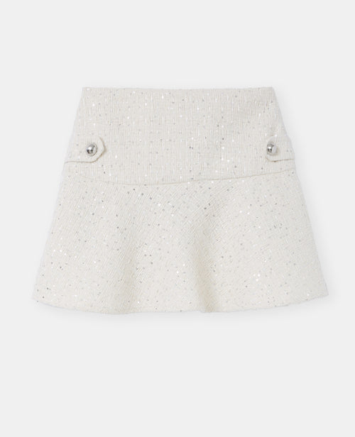 Jupe courte en tweed avec sequins - PIMKIE - 4