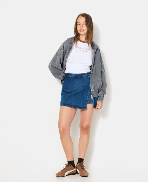 Jupe-short en jean - PIMKIE - 1