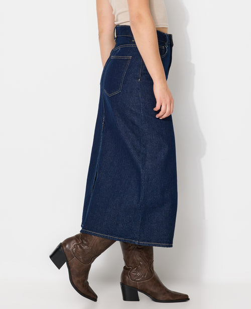 Jupe longue en jean avec fentes devant et dos - PIMKIE - 2