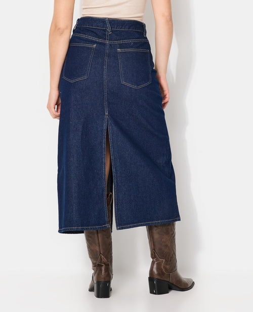 Jupe longue en jean avec fentes devant et dos - PIMKIE - 6