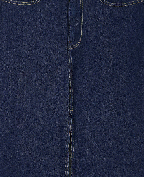 Jupe longue en jean avec fentes devant et dos - PIMKIE - 8