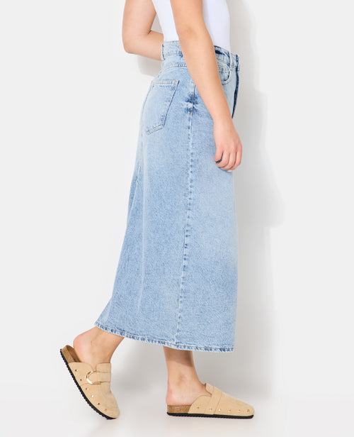 Jupe longue en jean avec fentes devant et dos - PIMKIE - 2