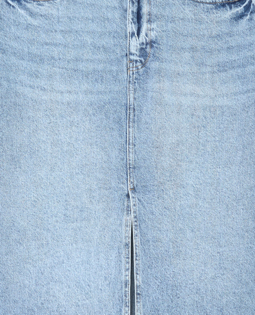 Jupe longue en jean avec fentes devant et dos - PIMKIE - 9