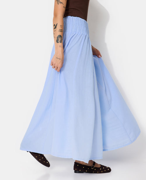 Jupe longue et évasée avec ceinture smock - PIMKIE - 2