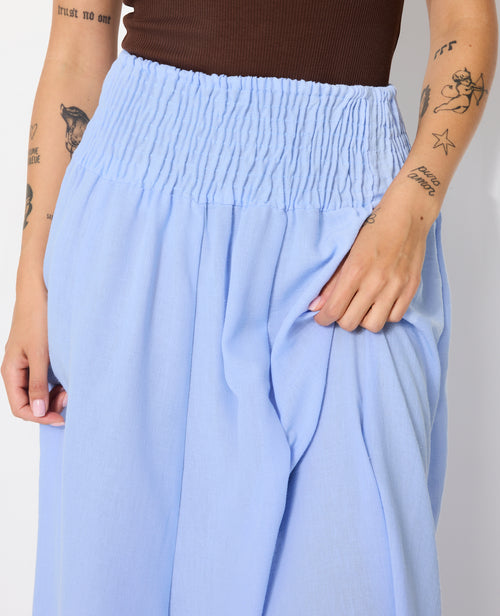 Jupe longue et évasée avec ceinture smock - PIMKIE - 3