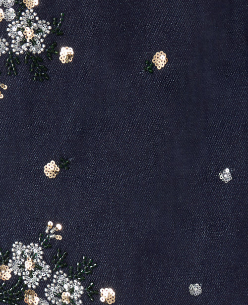 Jupe mini en jean avec fleurs en sequins - PIMKIE - 8