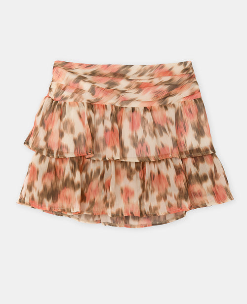 Jupe-short en voile avec motifs fleurs floues - PIMKIE - 4