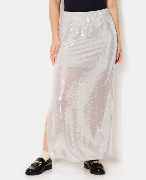 Jupe longue et droite avec sequins - PIMKIE - 5