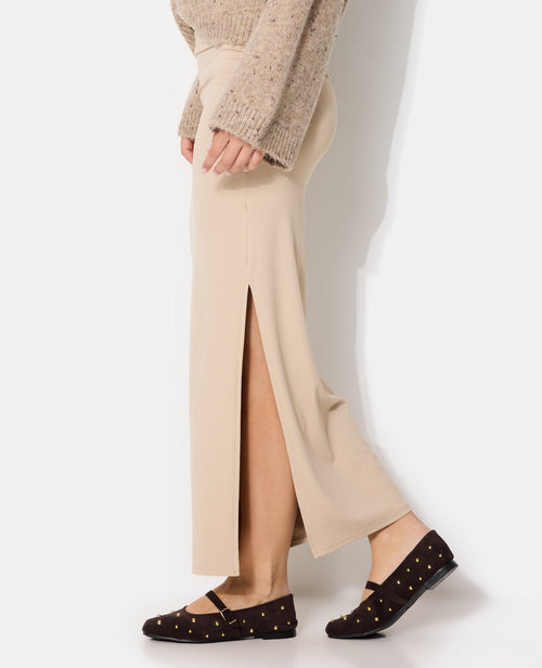 Jupe longue en maille stretch avec fronces - PIMKIE - 2