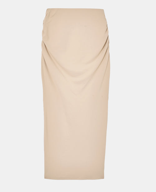 Jupe longue en maille stretch avec fronces - PIMKIE - 4