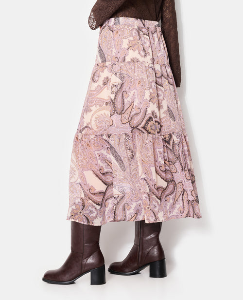 Jupe longue en voile motif cachemire - PIMKIE - 6