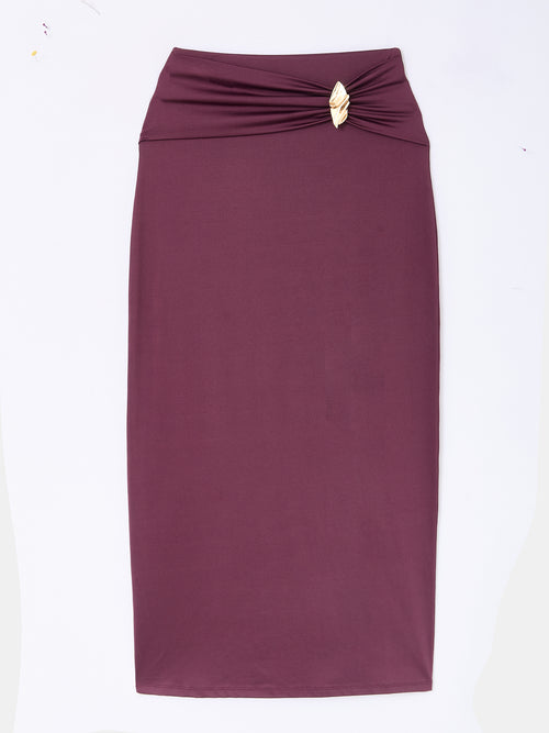 Jupe longue en maille avec ceinture fantaisie - PIMKIE - 4