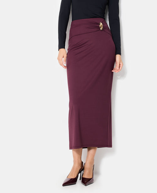 Jupe longue en maille avec ceinture fantaisie - PIMKIE - 5