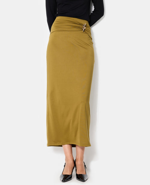 Jupe longue en maille avec ceinture fantaisie - PIMKIE - 5