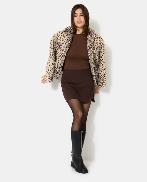 Jupe-short city avec fente - PIMKIE - 1