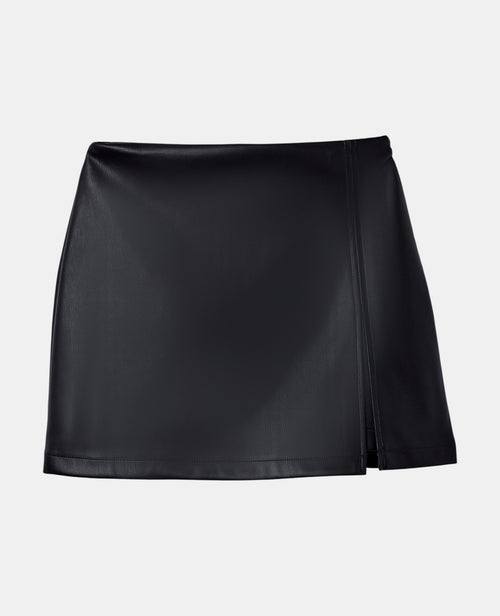 Jupe-short en simili avec fente - PIMKIE - 4