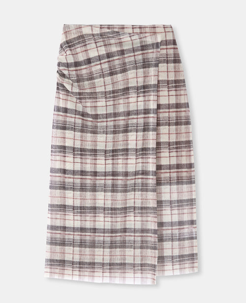 Jupe longue en résille effet porte-feuille motif carreaux - PIMKIE - 8