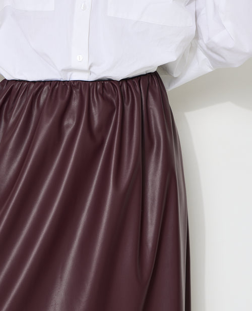 Jupe longue et évasée en simili - PIMKIE - 2