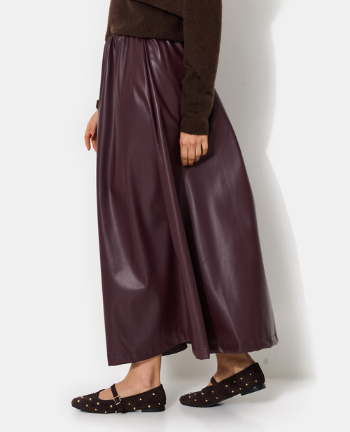 Jupe longue et évasée en simili - PIMKIE - 2