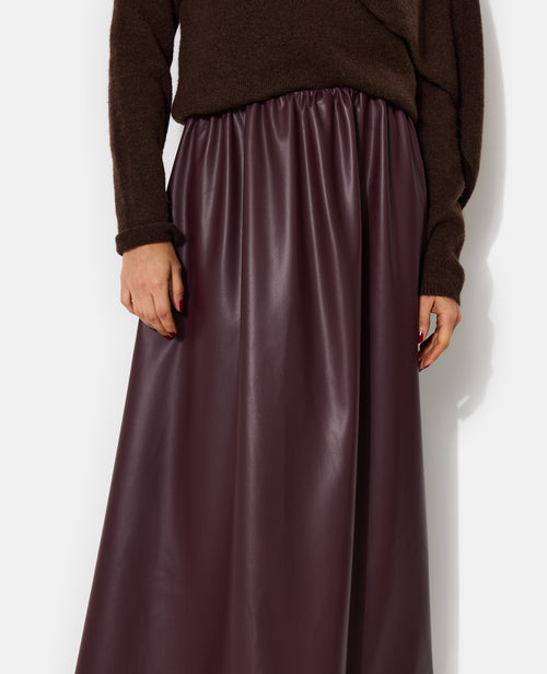Jupe longue et évasée en simili - PIMKIE - 3