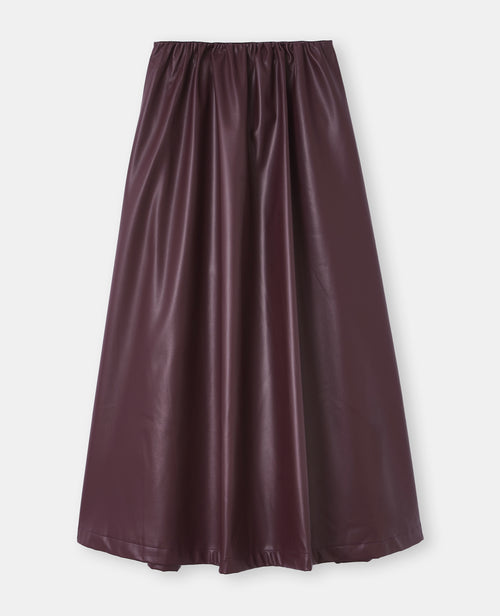 Jupe longue et évasée en simili - PIMKIE - 4