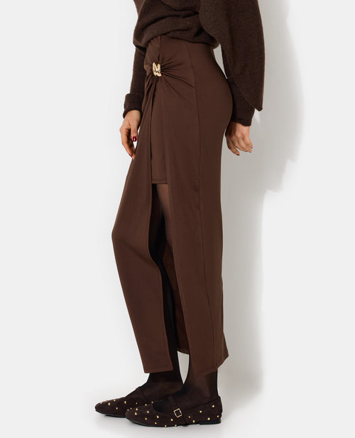 Jupe longue avec grande fente et détail bijou - PIMKIE - 2