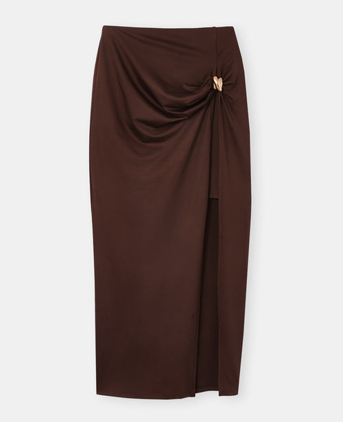 Jupe longue avec grande fente et détail bijou - PIMKIE - 4