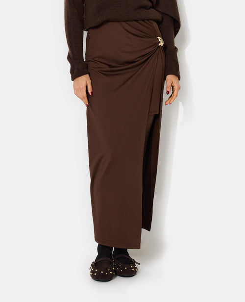 Jupe longue avec grande fente et détail bijou - PIMKIE - 5