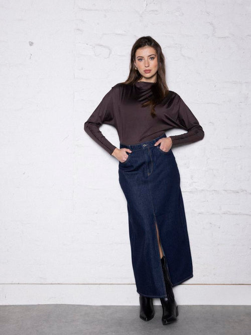 Jupe longue en jean - PIMKIE - 1