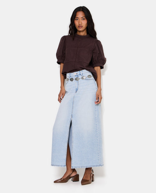 Jupe longue en jean - PIMKIE - 1