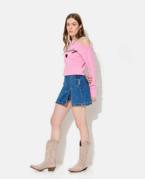 Jupe-short en jean - PIMKIE - 1