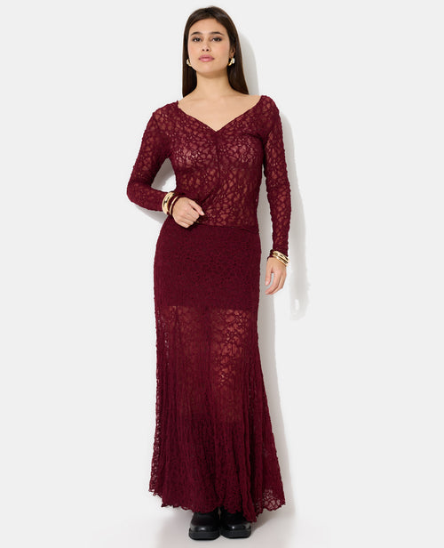 Jupe longue en dentelle - PIMKIE - 1