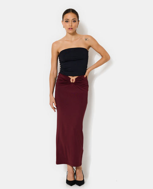 Jupe longue avec boucle fantaisie et pierre - PIMKIE - 1