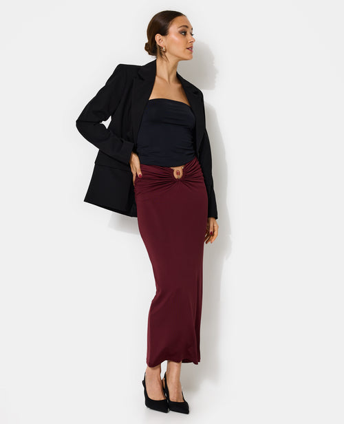 Jupe longue avec boucle fantaisie et pierre - PIMKIE - 3