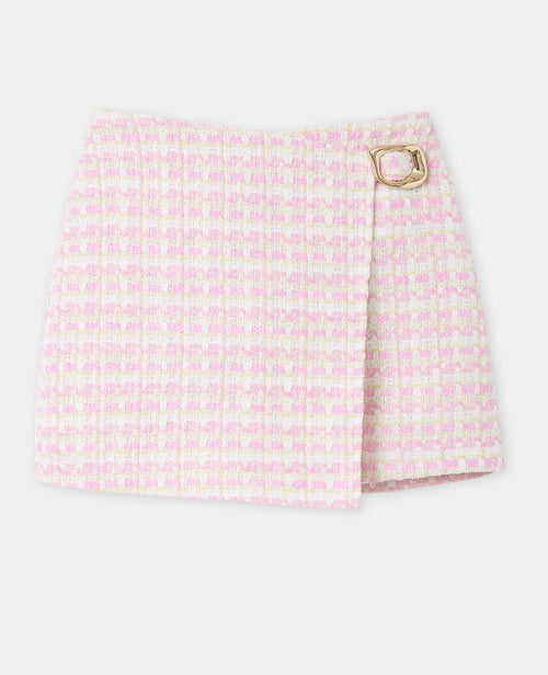 Jupe-short en tweed avec boucle fantaisie - PIMKIE - 4