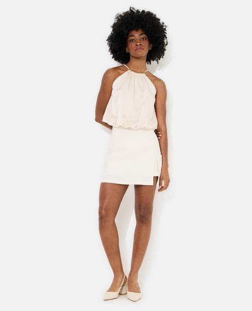 Jupe-short en tissu effet lin - PIMKIE - 1
