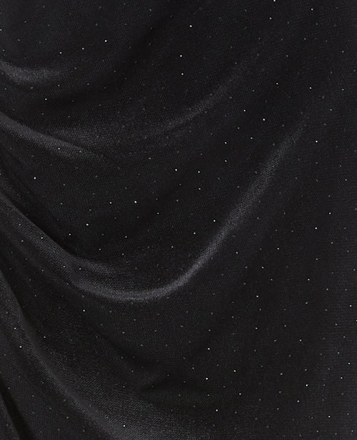 Jupe longue drapée en résille et velours avec strass - PIMKIE - 8