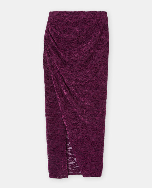 Jupe longue en résille avec fleurs velours - PIMKIE - 4