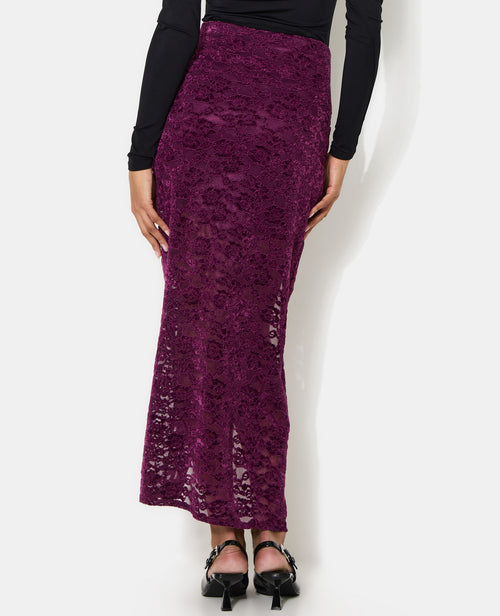 Jupe longue en résille avec fleurs velours - PIMKIE - 6