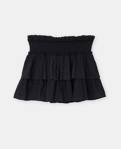 Jupe-short avec volants et broderies - PIMKIE - 4