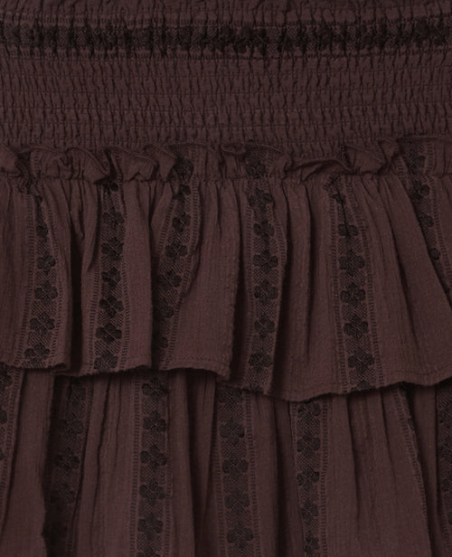 Jupe-short avec volant et broderies - PIMKIE - 7