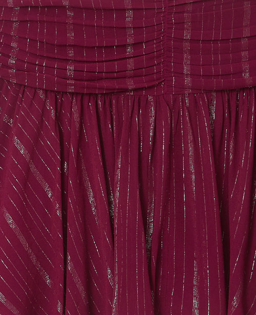 Jupe courte taille drapée avec lurex - PIMKIE - 8