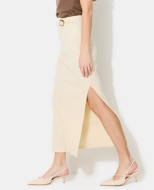 Jupe tube en maille côtelée avec détail bijou - PIMKIE - 2