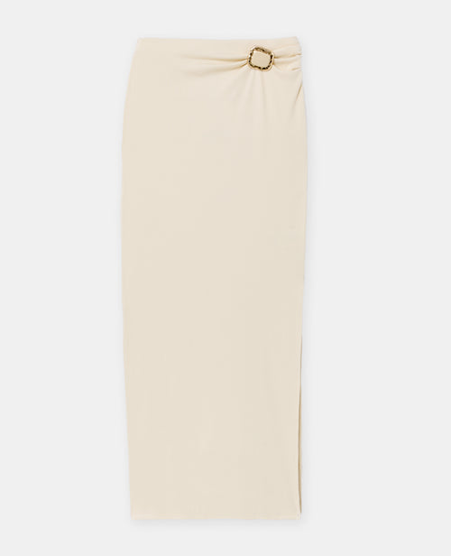 Jupe tube en maille côtelée avec détail bijou - PIMKIE - 4